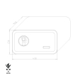 BASI mySafe 430F Fingerabdruck-Tresor Maßzeichnung