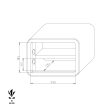 BASI mySafe 350 safe dimensional drawing - inner BASI mySafe 350 safe dimensional drawing - inner