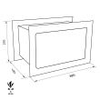 TECHNOSAFE WK/4 wall safe dimensional drawing