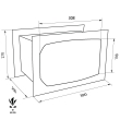 TECHNOSAFE TK/4 wall safe dimensional drawing TECHNOSAFE TK/4 wall safe dimensional drawing