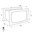 TECHNOSAFE TE/3 wall safe dimensional drawing TECHNOSAFE TE/3 wall safe dimensional drawing