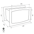 TECHNOMAX GOLD GD/5L wall safe dimensional drawing TECHNOMAX GOLD GD/5L wall safe dimensional drawing
