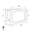 TECHNOMAX GOLD GT/1 wall safe dimensional drawing TECHNOMAX GOLD GT/1 wall safe dimensional drawing