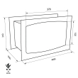TECHNOMAX GOLD GT/5 wall safe dimensional drawing TECHNOMAX GOLD GT/5 wall safe dimensional drawing