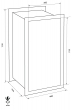 FORMAT Wega 90-500 wall safe dimensional drawing FORMAT Wega 90-500 wall safe dimensional drawing