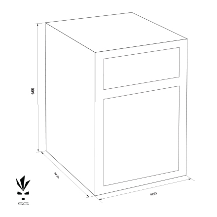 MÜLLER SAFE MP 2 deposit safe dimensional drawing