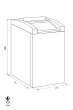 FORMAT Cash Collect 2020 euro grade burglary safe, wall version dimensional drawing