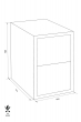 FIREKING FK Compact 2-1922-C fire resistant filing cabinet dimensional drawing