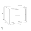 FIREKING MLT-2-3830 fire resistant filing cabinet dimensional drawing