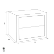 FIREKING MLT-2-3830 fire resistant filing cabinet dimensional drawing FIREKING MLT-2-3830 fire resistant filing cabinet dimensional drawing