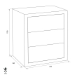 FIREKING MLT-3-3844 fire resistant filing cabinet dimensional drawing
