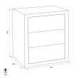FIREKING MLT-3-3844 fire resistant filing cabinet dimensional drawing FIREKING MLT-3-3844 fire resistant filing cabinet dimensional drawing