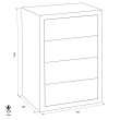 FIREKING MLT-4-3857 fire resistant filing cabinet dimensional drawing FIREKING MLT-4-3857 fire resistant filing cabinet dimensional drawing