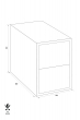 SUN SUN SF-680-2DK fire resistant filing cabinet dimensional drawing