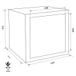 GST-ISS Köln 44002 combined fire resistant document safe dimensional drawing