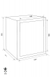 GST-ISS Köln 44003 combined fire resistant document safe dimensional drawing