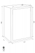 GST-ISS Köln 44005 combined fire resistant document safe dimensional drawing