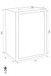 GST-ISS Wien 44704 combined fire resistant document safe dimensional drawing