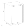GST-ISS Rom-Lido 44802 combined fire resistant document safe dimensional drawing