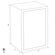 GST-ISS Rom-Lido 44803 combined fire resistant document safe dimensional drawing