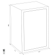 GST-ISS Rom-Lido 44803 combined fire resistant document safe dimensional drawing GST-ISS Rom-Lido 44803 combined fire resistant document safe dimensional drawing