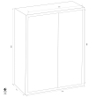GST-ISS Berlin 46008 combined fire resistant document safe dimensional drawing