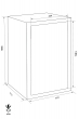 GST-ISS Prag 46102 combined fire resistant document safe dimensional drawing