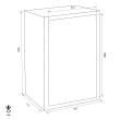 GST-ISS Prag 46103 combined fire resistant document safe dimensional drawing