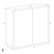 GST-ISS Prag 46107 combined fire resistant document safe dimensional drawing
