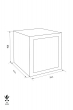 TECHNOFIRE 125SDBK fire resistant data safe dimensional drawing TECHNOFIRE 125SDBK fire resistant data safe dimensional drawing