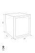TECHNOFIRE 530SDE fire resistant data safe dimensional drawing TECHNOFIRE 530SDE fire resistant data safe dimensional drawing
