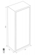 FORMAT Diana 2 weapon cabinet dimensional drawing FORMAT Diana 2 weapon cabinet dimensional drawing