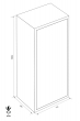 FORMAT WF 1675 B Runner weapon cabinet dimensional drawing