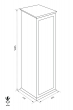 TECHNOMAX HOME SAFE HS/400LE wood covered weapon cabinet dimensional drawing TECHNOMAX HOME SAFE HS/400LE wood covered weapon cabinet dimensional drawing
