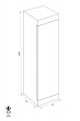 TECHNOMAX GALAXY GA/45R glass-walled weapon cabinet dimensional drawing TECHNOMAX GALAXY GA/45R glass-walled weapon cabinet dimensional drawing