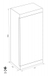 TECHNOMAX GALAXY GA/70F glass-walled weapon cabinet dimensional drawing TECHNOMAX GALAXY GA/70F glass-walled weapon cabinet dimensional drawing