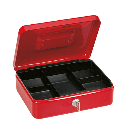 TECHNOSAFE ELEGANT 76/3 pénzkazetta, piros