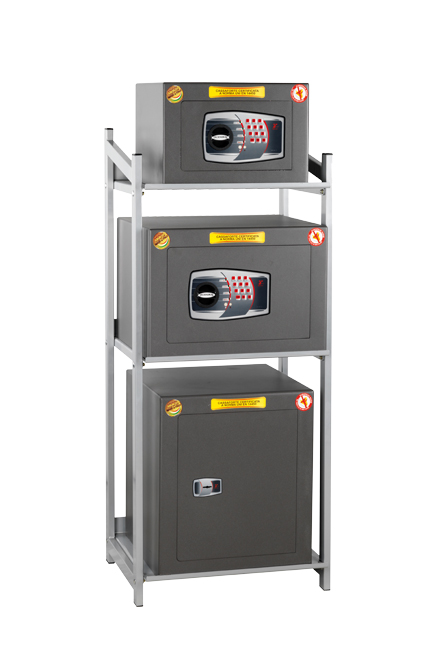 TECHNOMAX MA-3-E safe stand for free standing double-walled safes, 3 shelves