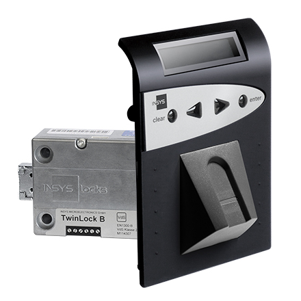 INSYS LOCKS TwinLock B700 BioPIN S 1.1 elektronikus széfzár készlet, VdS 2