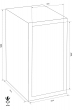 FORMAT Rubin Pro 45T páncélszekrény méretezett rajz