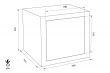 FORMAT GTB 10 combined fire resistant document safe dimensional drawing