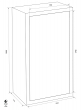 FORMAT GTB 60 combined fire resistant document safe dimensional drawing