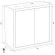 FORMAT GTB 70 combined fire resistant document safe dimensional drawing