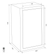 FORMAT Paper Star Pro 4 combined fire resistant document safe dimensional drawing