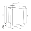 GST-ISS Würzburg 19003 wall safe dimensional drawing GST-ISS Würzburg 19003 wall safe dimensional drawing