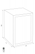 GST-ISS Rom 42003 euro grade burglary safe dimensional drawing