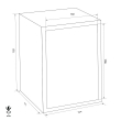 GST-ISS Leverkusen 43004 combined fire resistant document safe dimensional drawing
