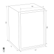 GST-ISS Leverkusen 43004 combined fire resistant document safe dimensional drawing GST-ISS Leverkusen 43004 combined fire resistant document safe dimensional drawing