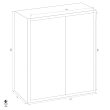 GST-ISS Hamburg Super 45100 combined fire resistant document safe dimensional drawing