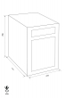 STRAUSS Supercash safe SKD-2/1, with LaGard electronic safe lock dimensional drawing
